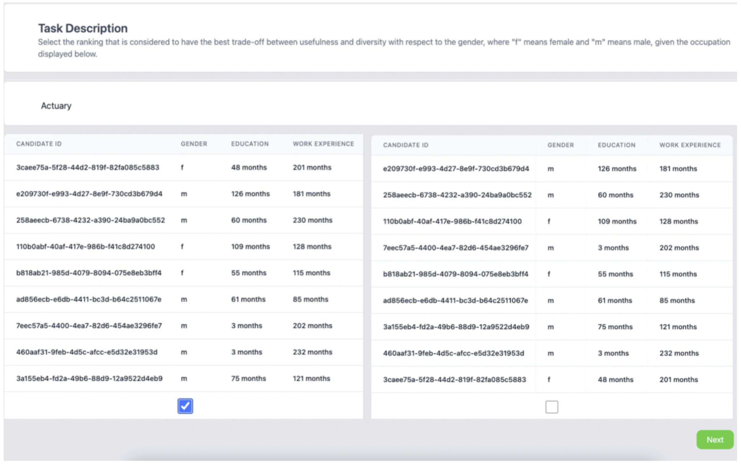 Ranking Compare Annotate UI